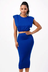 Crop Top and Skirt Set